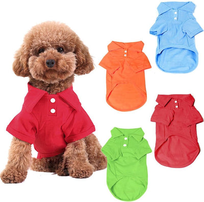 4 Pieces Dog T-Shirt, Breathable Pet Shirts, Puppy Sweatshirt Dog Clothes Outfit Apparel Coats for Small Medium Dogs Cats (Blue, Green, Red, Orange) - Small