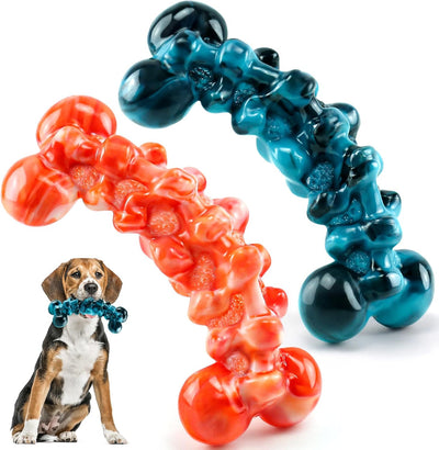 2 Pack Large Dog Chew Toys for Aggressive Chewers - Tough Dog Toys to Keep Them Busy Indestructible Super Chewer for Medium, Large Breed