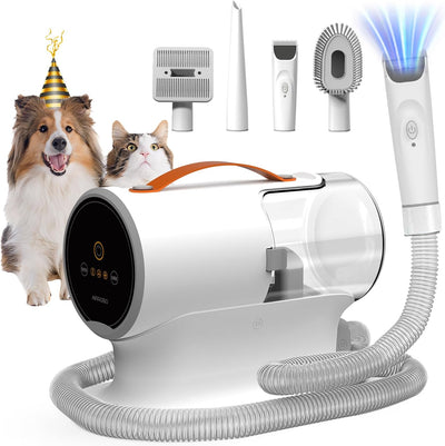 Dog Grooming Vacuum, Dog Grooming Kit,12000Pa Strong Pet Vacuum, 2L Large Capacity Vacuum for Shedding Grooming Hair, Quiet,Pg100